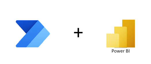 Power Automate icon plus Power BI icon